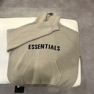 ESSENTIALS GREEN KNIT HOODIE